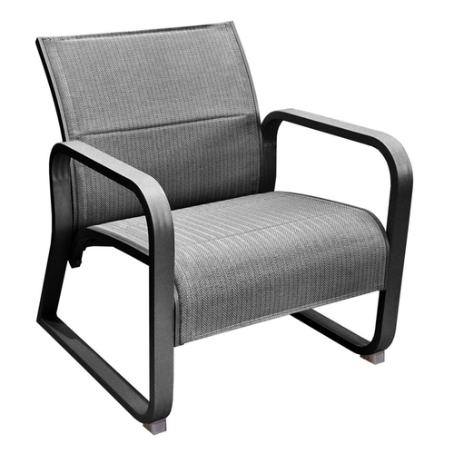 Visuel 1 du produit Fauteuil lounge Quenza II-padded coloris noir en aluminium