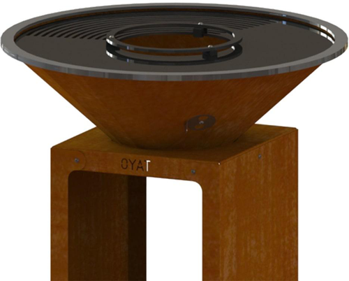 Visuel 1 du produit Mini rebord de rétention pour brasero B.B.O D.58-D.68 Oyat coloris gris en acier brut - Ø 26 cm