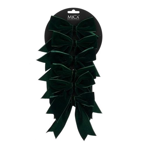 Visuel 1 du produit Ensemble de 6 nœuds en polyester vert - 12 x 14 cm