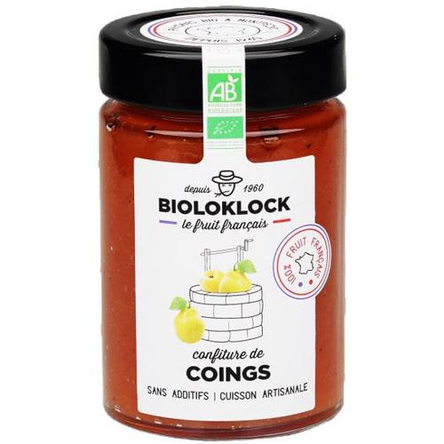 Visuel 1 du produit Confiture de coings bio en pot de verre Bioloklock - 230 g