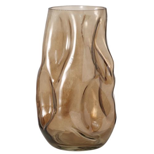 Visuel 1 du produit Vase en verre laqué beige Lojin - Ø 16 x H 26 cm