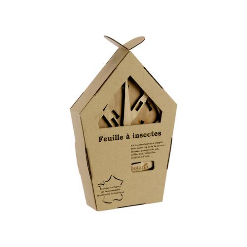 Visuel 1 du produit Kit hôtel à insectes en bois en forme de feuille botanic® (à assembler et remplir)