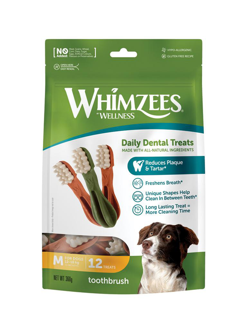 Visuel 1 du produit Brosses à dents pour chien Whimzees taille M - lot de 12