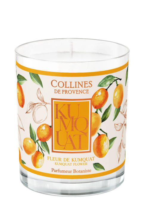 Visuel 1 du produit Bougie parfumée cire végétale senteur fleur de kumquat Collines de Provence - 180 g