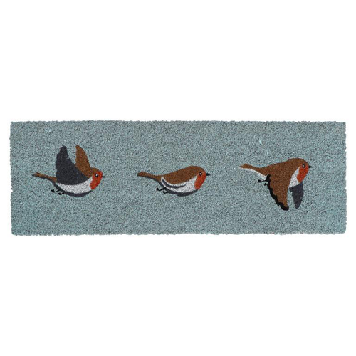 Visuel 1 du produit Paillasson en fibre de coco motifs rouge-gorge - 75 x 25 cm