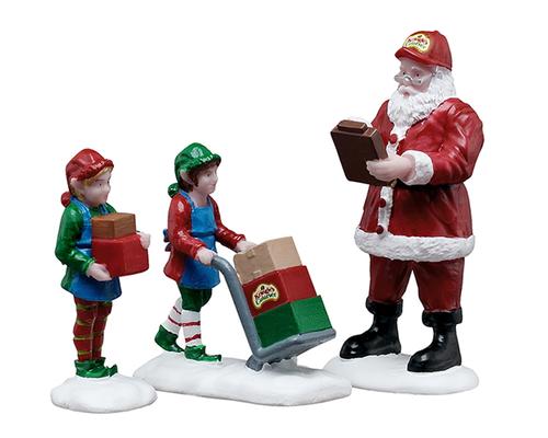 Visuel 1 du produit Personnages pour village de Noël prêt pour l’expédition en résine coloris multicolore Lemax Santa’s Wonderland
