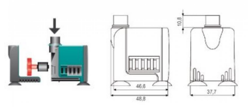Visuel 4 du produit Pompe à eau micro jet, silencieuse, débit 450L/h, NEWA - modèle MC450