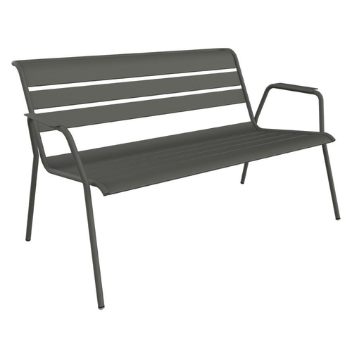 Visuel 1 du produit Banquette lounge Monceau coloris vert en acier Fermob - 132 x 82 cm