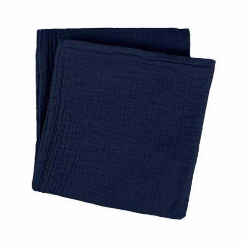 Visuel 1 du produit Plaid coloris bleu en coton Fripouille - 130 x 180 cm