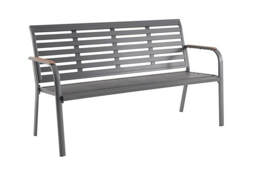 Visuel 8 du produit Banc de jardin 3 places en aluminium, anthracite - CREADOR MARTA