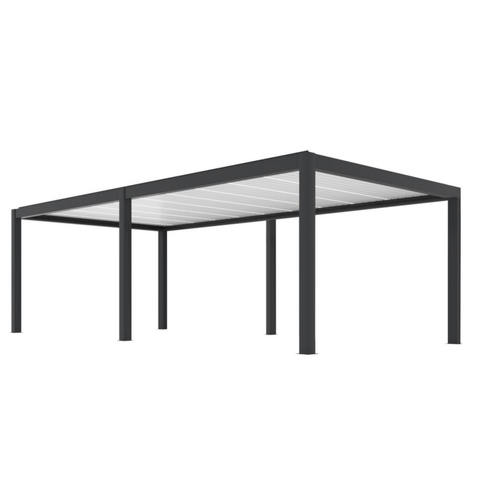 Visuel 1 du produit Pergola Summer autoportée motorisée coloris gris en aluminium - 8 x 4 m