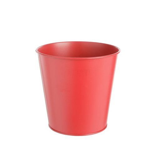 Visuel 1 du produit Cache-pot seau coloris rouge en zinc - Ø 18,5 cm