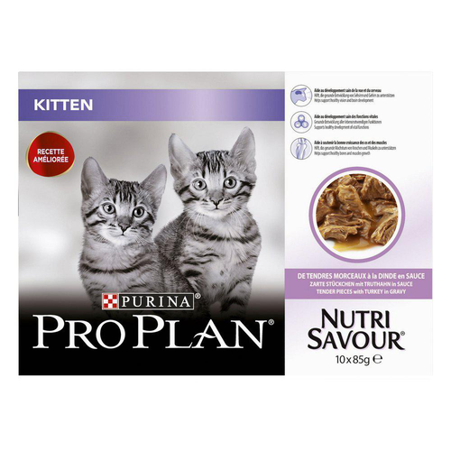 Visuel 2 du produit Pâtée pour chat junior à la dinde Pro plan 10 x 85 g