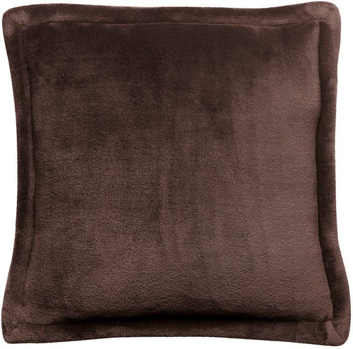 Visuel 1 du produit Coussin carré marron ébène en polyester Tender - 50 x 50 cm