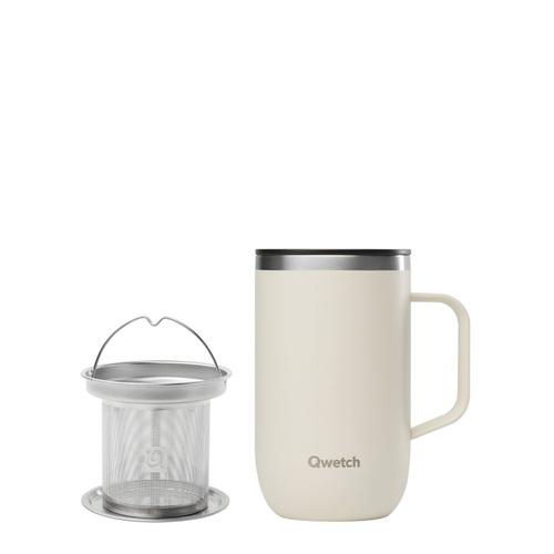 Visuel 1 du produit Mug isotherme en inox recyclé Qwetch Active Matt sable - 470 ml