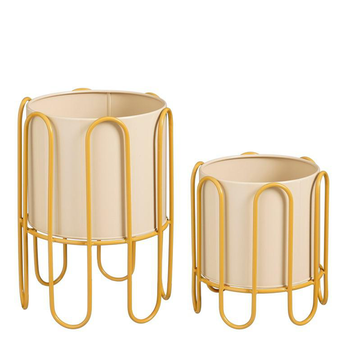 Visuel 1 du produit Pot rond marron Dione grand modèle - Ø 26 x H 35 cm