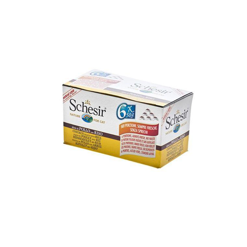 Visuel 2 du produit Boîte pour chat Schesir Poulet + bouillon 6 x 50 g