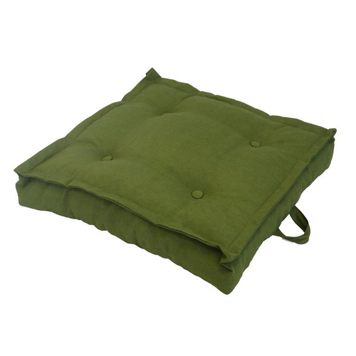 Visuel 1 du produit Tatami coussin de sol en polyester/coton vert Mousse - 66 x 66 x 15 cm