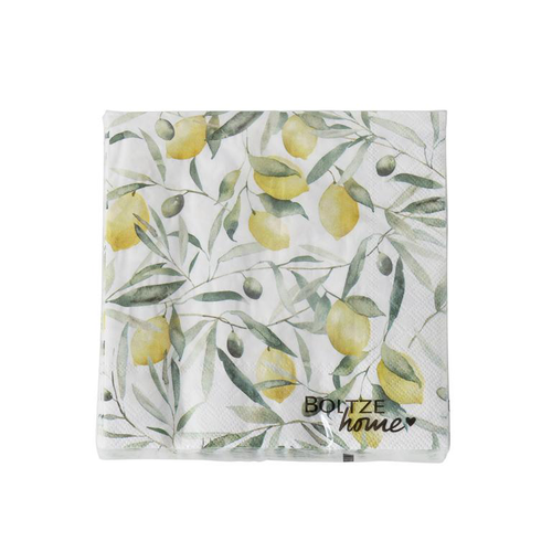 Visuel 2 du produit Serviettes en papier motif citron x 20  - 16,5 x 16,5 x 0,3 cm