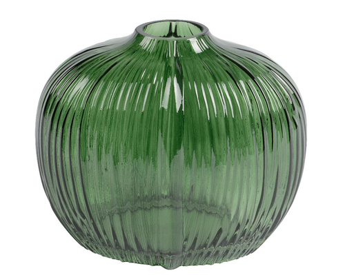 Visuel 1 du produit Vase rond en verre vert - 14,5 x 8 x 20 cm