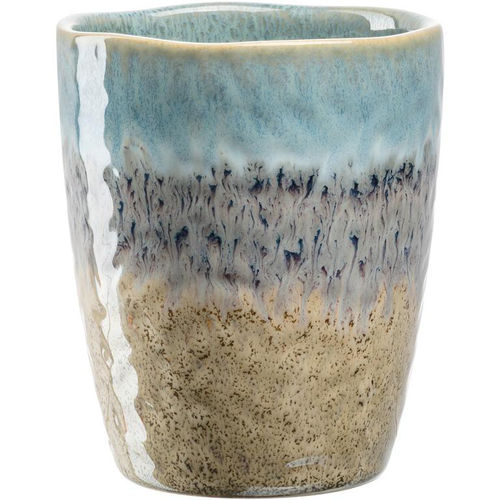 Visuel 1 du produit Gobelet Matera bleu/gris/beige Matera - Ø 8 x H.10 cm