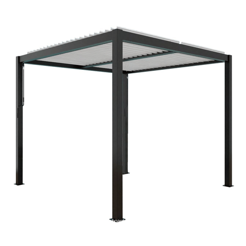Visuel 1 du produit Pergola bioclimatique en aluminium noir Green Outside Event - 4 x 3 m