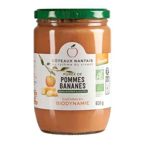 Visuel 1 du produit Purée bio de pommes bananes Côteaux Nantais - 630 g