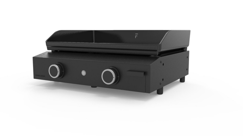 Visuel 2 du produit Plancha Origin au gaz 60 pour 8 à 10 personnes coloris noir en acier 5000 W Forge Adour Origin - 60,7 x 54,6 x 24 cm
