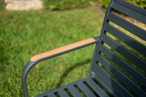 Visuel 7 du produit Banc de jardin 3 places en aluminium, anthracite - CREADOR MARTA