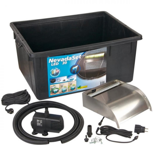 Visuel 3 du produit Kit lame d'eau éclairée 30 LED, UBBINK Nevada Set - 13x30x33cm, livraison incluse