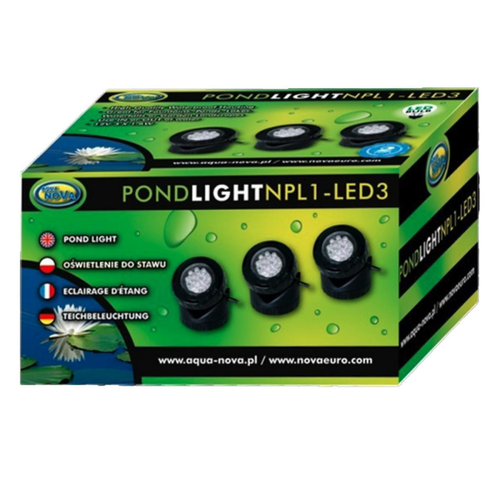 Visuel 3 du produit Mini-spots pour bassin LED, spéciale subaquatique, AQUA NOVA BASSIN - modèle NPL1, lot de 3