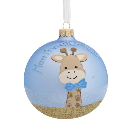 Visuel 1 du produit Boule en verre girafe Mon premier Noël - Ø 10 cm