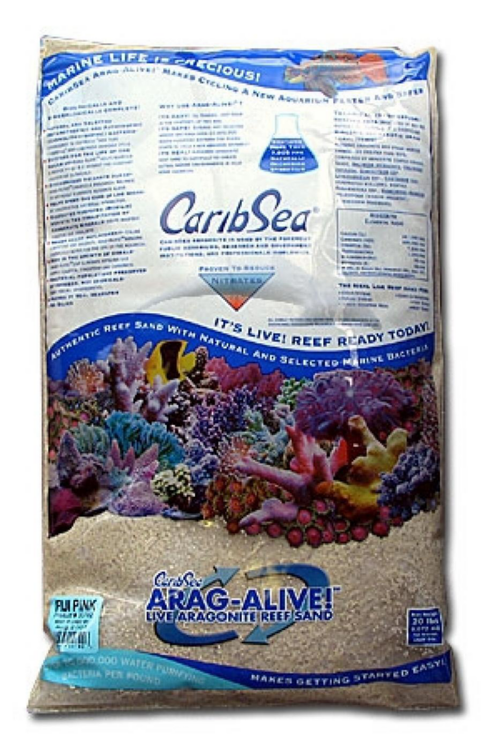 Visuel 2 du produit Sable vivant fin blanc Aragalive Bahamas Oolite - CARIBSEA - 9kg