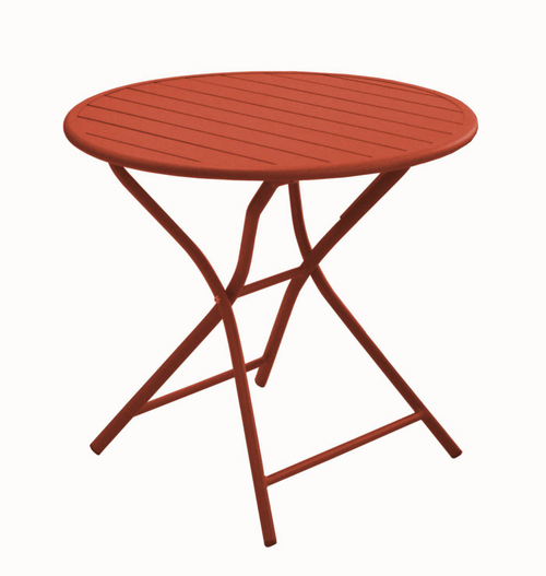 Visuel 1 du produit Table Max terracota coloris marron en aluminium - Ø 80 x 74 cm