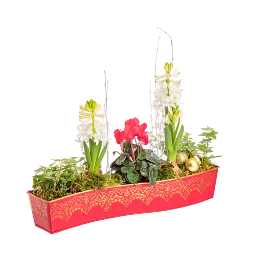 Visuel 1 du produit Chemin de table grand modèle en zinc rouge