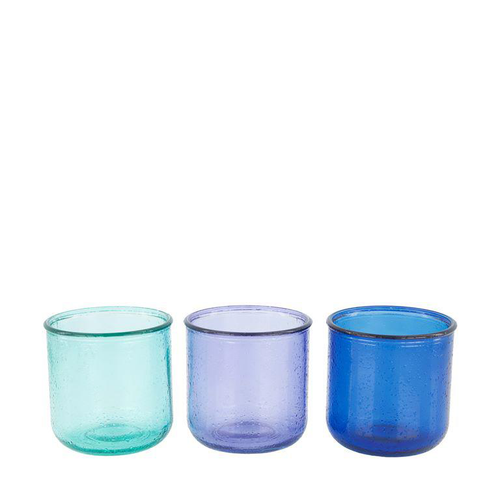 Visuel 1 du produit Photophore en verre recyclé coloré - Ø 9 x H 9 cm