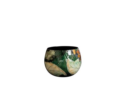 Visuel 1 du produit Cache-pot baby en métal époxy vert et or Bee - Ø 7 x H 6 cm