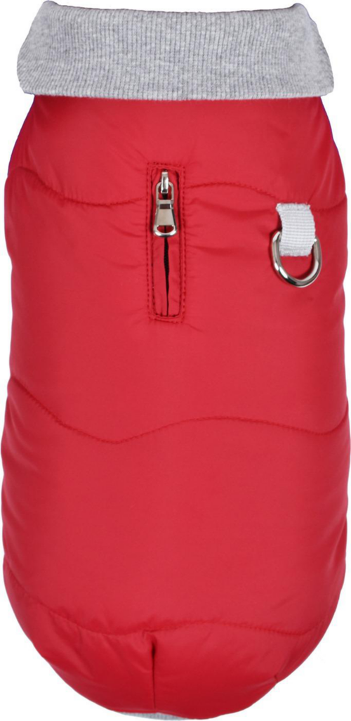 Visuel 1 du produit Manteau pour chien coloris rouge doublé polaire Bobby Contraste - Taille 25XS