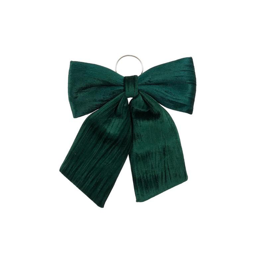 Visuel 1 du produit Nœud décoratif en tissu vert forêt - 32 x 40 cm