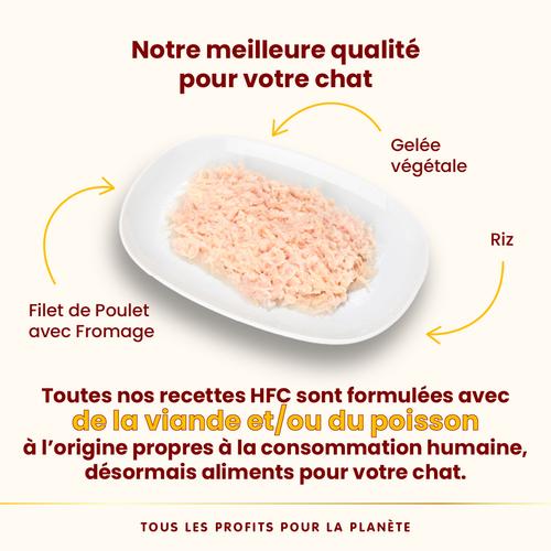 Visuel 3 du produit Pâtée pour chat HFC Jelly au filet de poulet et fromage Almo Nature - 55 g