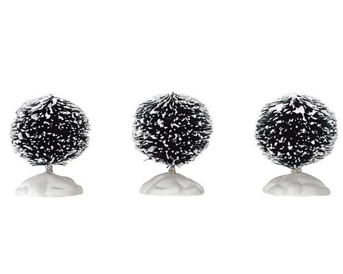 Visuel 1 du produit Décorations pour village de Noël arbres à soie ronds coloris blanc Lemax