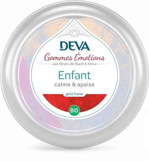 Visuel 1 du produit Gommes enfant calme et apaise bio et vegan goût fraise Deva - 45 g