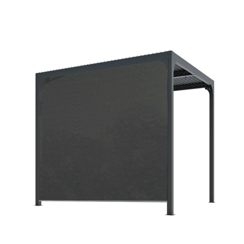 Visuel 1 du produit Pergola bioclimatique coloris gris en aluminium - 3,6 x 3 m