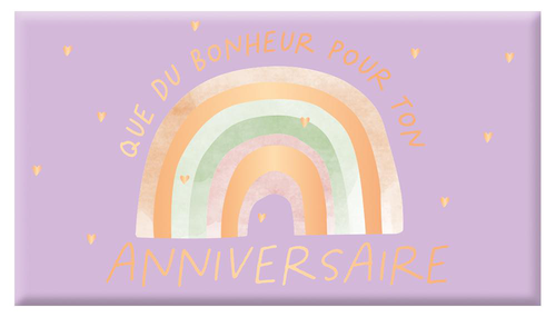 Visuel 1 du produit Chocolat au lait bio « Que du bonheur pour ton anniversaire" Art Grafik - 40 g