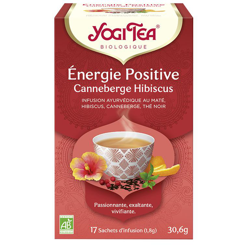 Visuel 1 du produit Yogi Tea Energie positive Canneberge Hibiscus – La boîte de 17 sachets