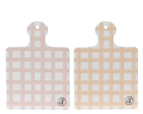 Visuel 1 du produit Planche à découper en porcelaine à carreaux - 20 x 9 x 26 cm