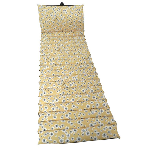 Visuel 1 du produit Matelas coloris jaune en coton polyester Ondulo - 174 x 60 x 5 cm