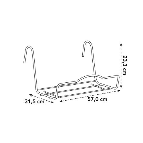 Visuel 6 du produit Support universel large anthracite Elho - 57,8 x 31,5 x 23,2 cm