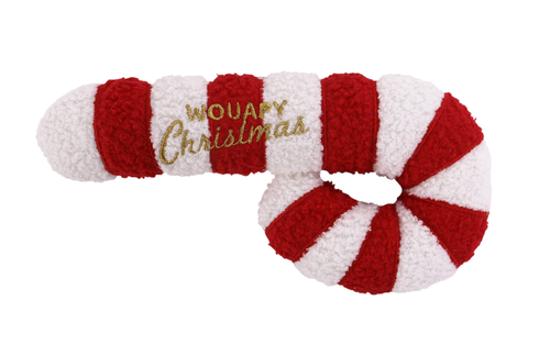 Visuel 2 du produit Peluche de Noël pour chien sucre d'orge coloris multicolore Wouapy - grand modèle