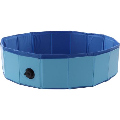 Visuel 1 du produit Piscine pour chien forme ronde coloris bleu Flamingo Splatter - Taille S Ø 80 cm